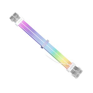 1stPlayer Extension Modding Cable PCIe 6+2PIN Addressable RGB White - NC2-8P-WH