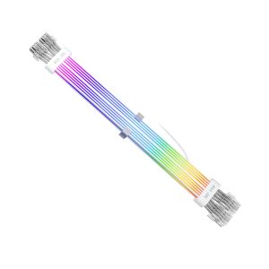 1stPlayer Extension Modding Cable PCIe 6+2PIN Addressable RGB White - NC2-8P-WH