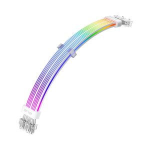 1stPlayer Extension Modding Cable PCIe 6+2PIN Addressable RGB White - NC2-8P-WH