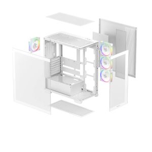 DeepCool кутия Case ATX - CG580 4F WH V2