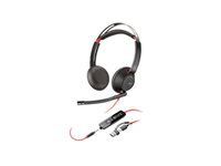HP Poly Blackwire 5210 Monaural USB-C Headset +3.5mm Plug +USB-C/A Adapter