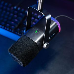 Microphone Adjustable Boom Arm FIFINE AM8T Dynamic RGB - Black