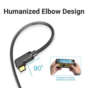Vention Кабел Type-C to HDMI Cable Right Angle 1.5M Black - CGVBG