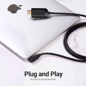 Vention Кабел Type-C to HDMI Cable Right Angle 1.5M Black - CGVBG
