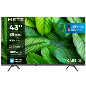 METZ TV 43" UHD LED SMART TV, 4K, Google TV, Class F