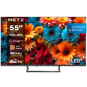 METZ Телевизор 55" UHD QLED SMART TV, 120Hz,4K, Google TV, Frameless, 139.0см