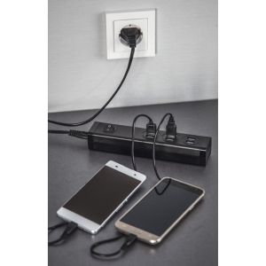 USB Multi-Charger, 6 Ports, 34W, HAMA