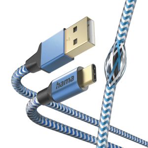 Hama "Reflective" Charging/Data Cable, USB Type-C - USB-A, 1.5 m, 201558