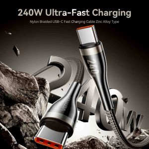 Vention Cable - USB2.0 Type-C to Type-C - 5A Fast Charging, 240W, PD3.1, 1.2m -  CTYBAV