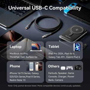 Vention Cable - USB2.0 Type-C to Type-C - 5A Fast Charging, 240W, PD3.1, 1.2m -  CTYBAV