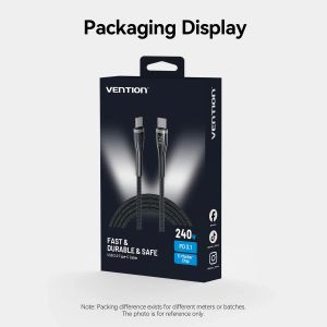 Vention Cable - USB2.0 Type-C to Type-C - 5A Fast Charging, 240W, PD3.1, 1.2m -  CTYBAV