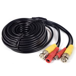 Ready-made coaxial cable with BNC and Power connectors 10m.