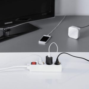 Hama Power Strip, 3-Way, with Switch, 1.4 m, white