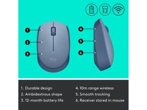 Wireless optical mouse LOGITECH M171