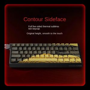 Madlions професионална геймърска механична клавиатура Professional Gaming Mechanical Keyboard MAD 68 HE Flagship V2 - 8K, Magnetic Amber Pro Switches - White