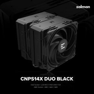 Zalman охладител CPU Cooler CNPS14X DUO Black - Dual-Tower - LGA1851/AM5