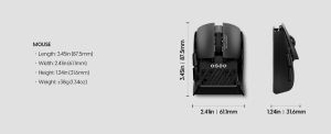 Pulsar професионална геймърска мишка Wireless Gaming Mouse X2F Black [Pulsar LAB] - 8K, Black
