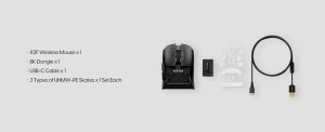 Pulsar професионална геймърска мишка Wireless Gaming Mouse X2F Black [Pulsar LAB] - 8K, Black