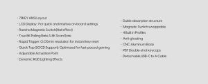 Pulsar професионална геймърска механична клавиатура Professional Gaming Mechanical Keyboard eS HE 70 ANSI Black - 8K, RGB