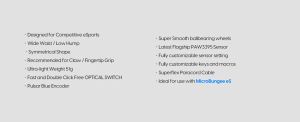 Pulsar професионална геймърска мишка Wired Gaming Mouse X2 Wired Size2 Black