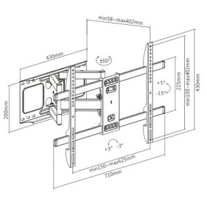 Gembird TV Mount - WM-80ST-02 - 37"-80", 60 kg