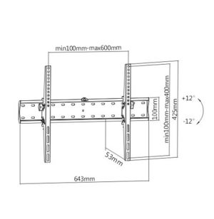 Gembird TV Mount - WM-70T-02 - 37"-70", 40 kg