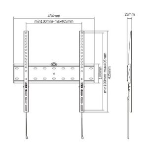 Gembird стенна стойка за телевизор TV Mount - WM-55F-02 - 32"-55", 40 kg