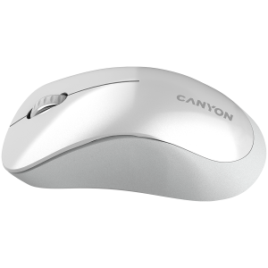 CANYON MW-11, 2.4 GHz Wireless mouse ,with 3 buttons, DPI 1200, Battery:AAA*2pcs ,pearl white gray67*109*38mm 0.063kg