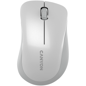 CANYON MW-11, 2.4 GHz Wireless mouse ,with 3 buttons, DPI 1200, Battery:AAA*2pcs ,pearl white gray67*109*38mm 0.063kg