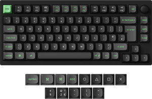 Wireless Mechanical Keyboard Lemokey P1 HE QMK 75% Black - HE Magnetic Switch - UK Layout
