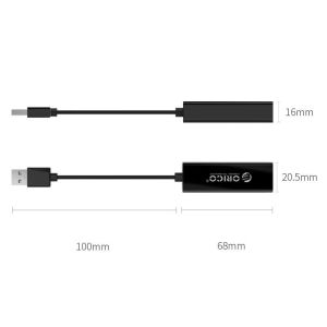Adaptor Orico USB3.0 la LAN Gigabit 1000Mbps negru - UTJ-U3