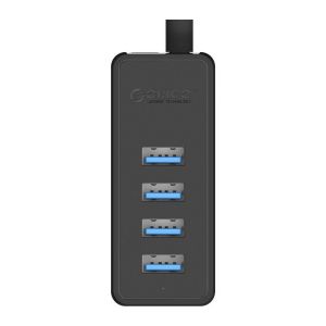 Orico hub USB3.0 HUB 4 porturi - intrare USB/Micro USB, cablu 1m - W5P-U3-100-BK-PRO