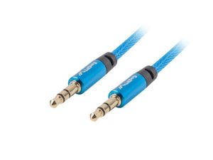 Cablu Lanberg mini jack 3.5mm M/M Cablu 3 pini 1m, albastru premium