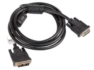 Cablu Lanberg DVI-D(M)(18+1)-> DVI-D(M)(18+1) cablu 1,8 m, legătură unică, negru