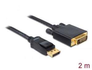 Cablu Delock DisplayPort mascul - DVI mascul, 2 m., Negru