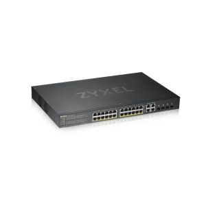 Switch ZyXEL GS1920-24HPv2, 28 Port Smart Managed Switch 24x Gigabit Copper and 4x Gigabit dual pers., hybird mode, standalone or NebulaFlex Cloud