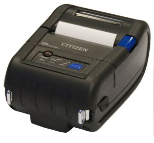 Imprimantă de etichete Imprimantă de chitanțe Citizen Mobile CMP-20II Viteză de imprimare termică directă 80 mm/s, Lățime de imprimare (max.) 48 mm/Lățime suport 58 mm/Dimensiune rolă 48 mm, Resol.203 dpi/Dimensiuni de imprimare 2"/Interf.RS-232 / mini DI