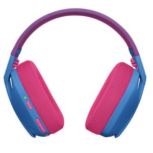 Căști de gaming fără fir Logitech G435 Lightspeed, microfon, albastru/roz