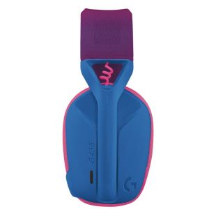 Căști de gaming fără fir Logitech G435 Lightspeed, microfon, albastru/roz