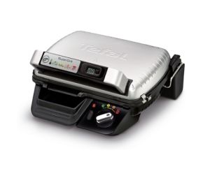 Barbecue Tefal GC451B12 Super Grill with timer, 600cm2 cooking surface, 2000W, 2 cooking positions (grill, BBQ), 3 settings + max, light indicator, digital timer, adjusted thermostat, vertical storage, non-stick die-cast alum. plates, removable plates