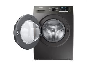 Mașină de spălat rufe Samsung WW70TA026AX/LE, Mașină de spălat, 7kg, 1200 rpm, Eficiență energetică B, Eco Bubble, Igienă Abur, Eficiență de centrifugare B, Oțel inoxidabil, Ușă neagră