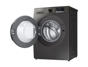 Mașină de spălat rufe Samsung WW70TA026AX/LE, Mașină de spălat, 7kg, 1200 rpm, Eficiență energetică B, Eco Bubble, Igienă Abur, Eficiență de centrifugare B, Oțel inoxidabil, Ușă neagră