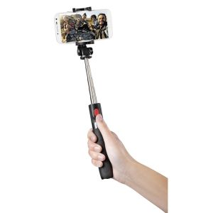 Selfie stick cu trepied HAMA Funstand 57, buton Bluetooth pentru smartphone, Negru