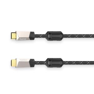 Cablu HAMA Premium, HDMI tată - HDMI tată, 3 m, ferită, conectori placați cu aur, Ethernet, negru
