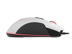 Mouse Genesis Mouse pentru jocuri Krypton 290 6400 DPI RGB Iluminat din spate cu software Alb
