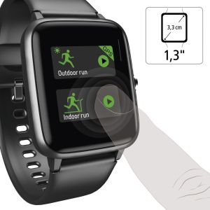 Ceas inteligent Hama Fit Watch 5910, 1.3", GPS, Frecvență cardiacă, Pedometru, Calorii, Rezistent la apă, Negru