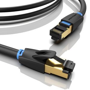 Cablu Vention LAN SFTP Cat.8 Patch Cable - 1M Negru 40Gbps - IKABF