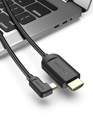Cablu Vention Tip-C la HDMI Cablu unghi drept 1,5M negru - CGVBG