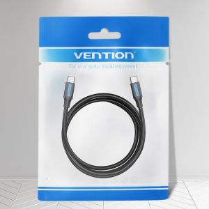 Cablu Vention USB 2.0 de tip C la tip C - 0,5M negru 5A Încărcare rapidă - COTBD