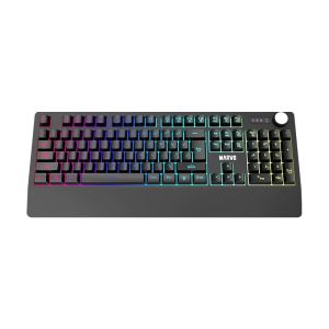 Tastatură pentru jocuri Marvo Tastatură pentru jocuri K660 - Suport pentru încheietura mâinii, 104 taste, Anti-ghosting, Iluminare de fundal RGB